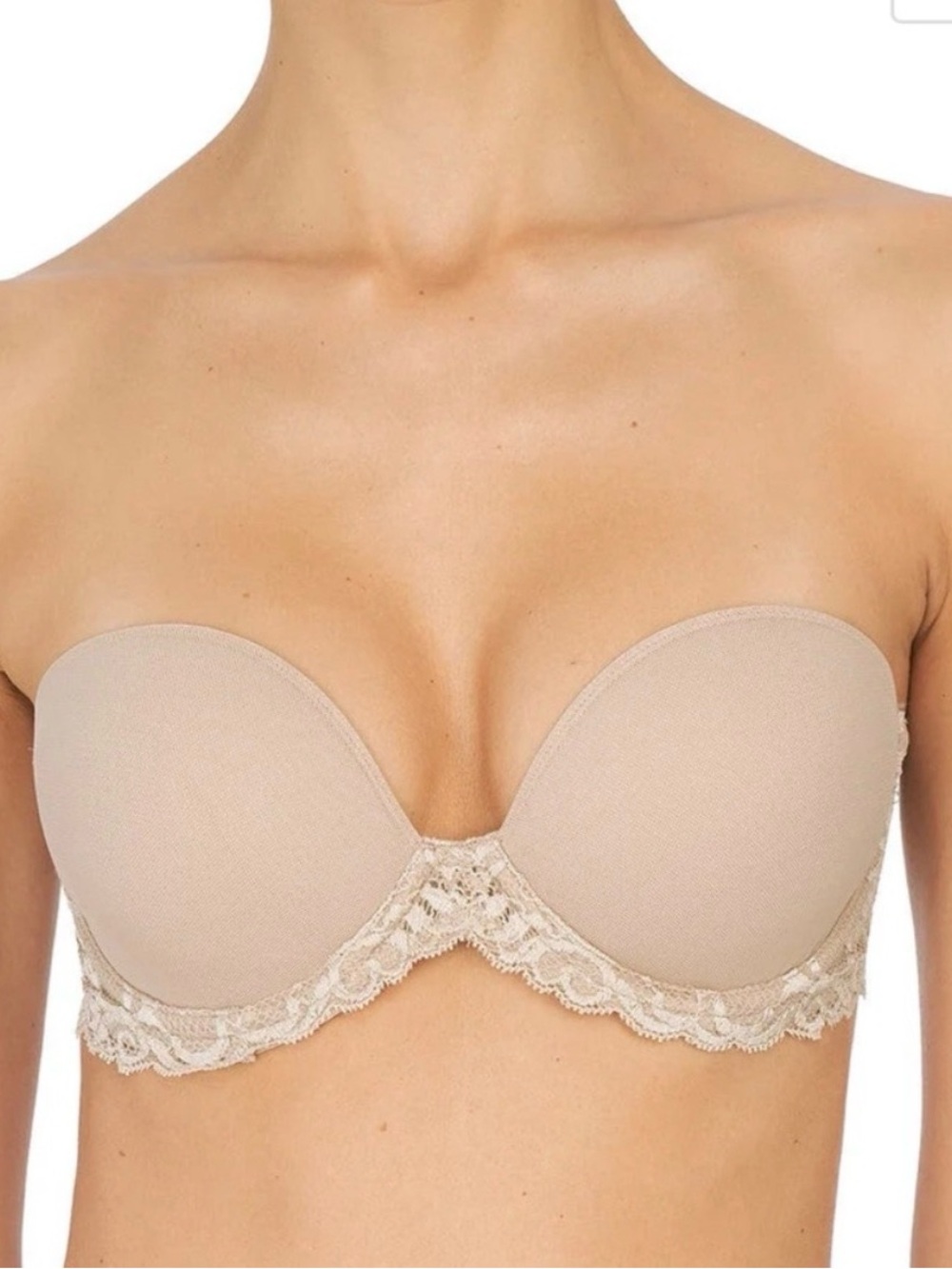 Natori Feathers Lace Strapless Bra 34D